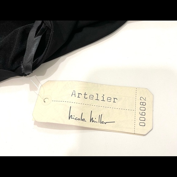 NICOLE MILLER ARTELIER NWT Black Long Knit Dress - Picture 7 of 8